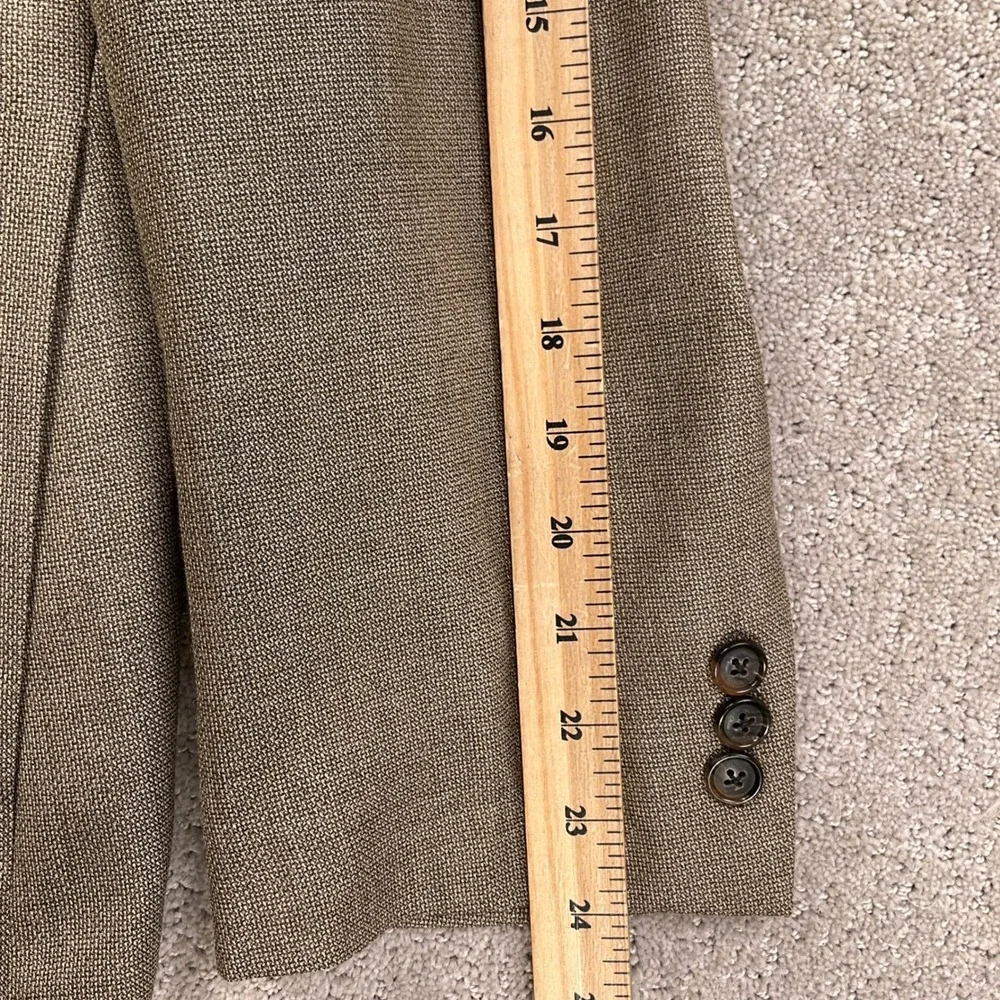 Alberto Zimi Signature Ticknors Blazer Mens‎ 40R Silk Wool Tan Sport Coat